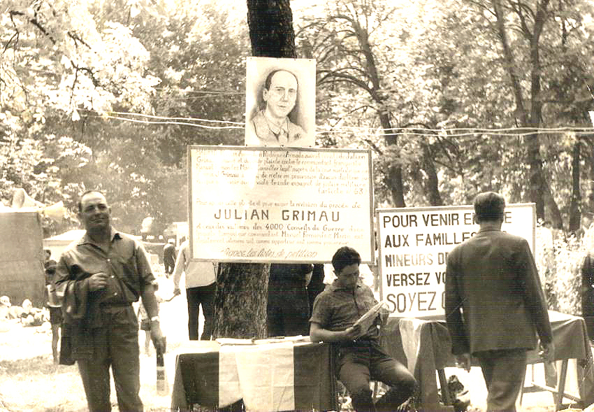 Puesto dedicado a Julián Grimau. Foto enviada por José Cepillo desde Drôme,  Francia.